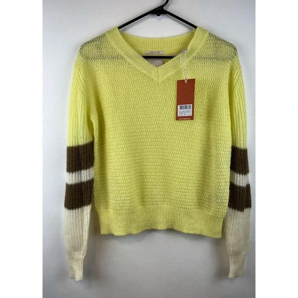 NWT Scotch & Soda Colorblock Sweater in Citrus Size S - Picture 5 of 14